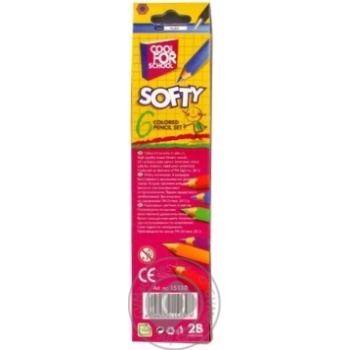 Pencil Cool for school Softy 6colors 6pcs - buy, prices for MegaMarket - photo 4