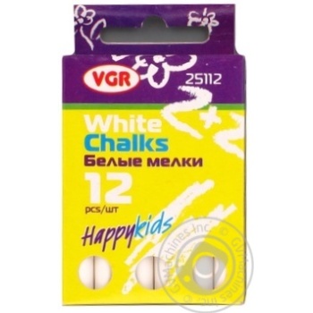 VGR Metaoffice School White Chalk For Drawing 12pc - buy, prices for MegaMarket - photo 1