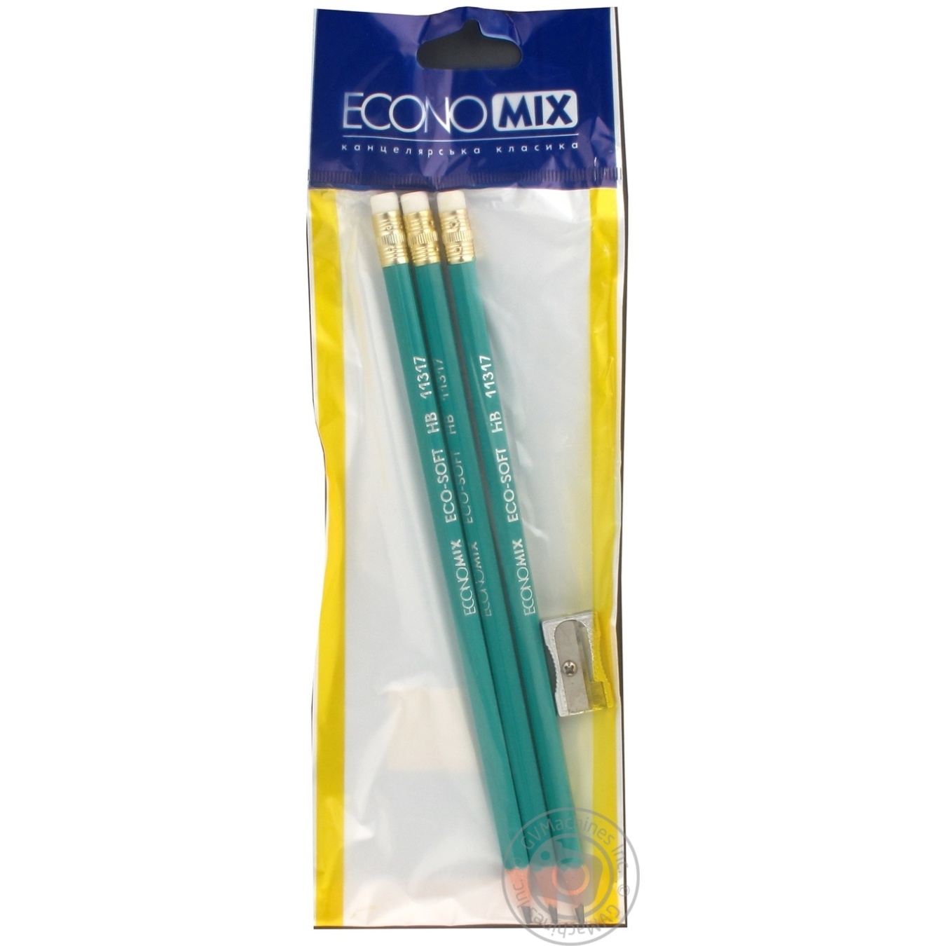 

Набір олівців чорнографітних 4 шт. з чинкою E12157