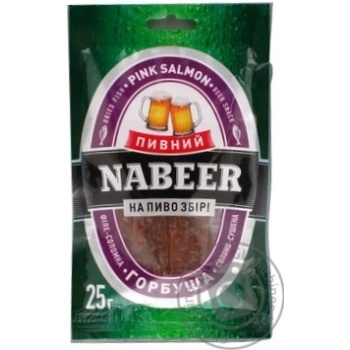 Горбуша Nabeer Пивной солено-сушеная 25г купить, цены на МегаМаркет - фото 3
