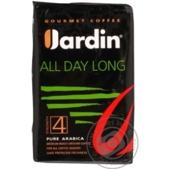 Natural ground medium roasted coffee Jardin All Day Long №4 Arabica premium grade 125g Russia - buy, prices for NOVUS - photo 1