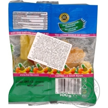 Конфеты жевательные Haribo Тропические фрукты 100г купить, цены на МегаМаркет - фото 3