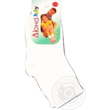 Duna White Children's Socks 12-14s - buy, prices for - photo 1