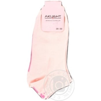 Sock Aktsent pink cotton Ukraine - buy, prices for MegaMarket - photo 1