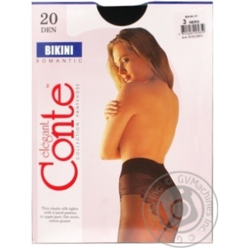 Колготи жіночі Conte Elegant Bikini Nero 20 Den розмір 3 - купити, ціни на Восторг - фото 5