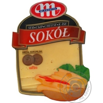 Cheese Mlecovita Sokol sliced 45% 150g Poland - buy, prices for MegaMarket - photo 1
