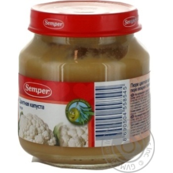 Puree Semper Cauliflower gluten salt and starch free with vitamin C for 4+ month old babies glass jar 125g Turkey - buy, prices for - photo 5