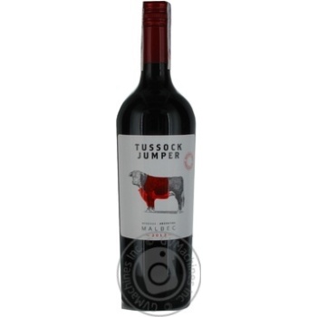 Wine malbec Tussock jumper red dry 14% 750ml glass bottle Argentina - buy, prices for MegaMarket - photo 1