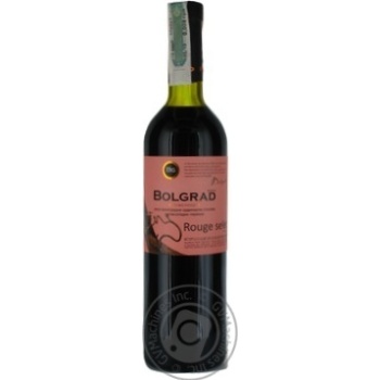 Wine Bolgrad red semisweet 13% 750ml glass bottle Ukraine - buy, prices for MegaMarket - photo 1