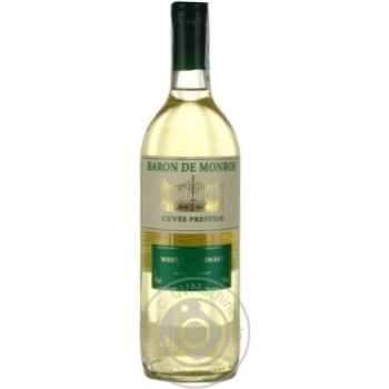 Wine Baron de monroe white semisweet 11% 750ml glass bottle France - buy, prices for MegaMarket - photo 1