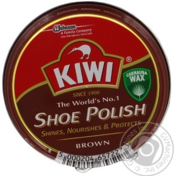 Крем д/взуття Kiwi в банці коричневий 50мл х12 купить, цены на МегаМаркет - фото 1