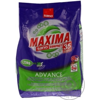 Powder detergent Sano for washing 1250g - buy, prices for MegaMarket - photo 1