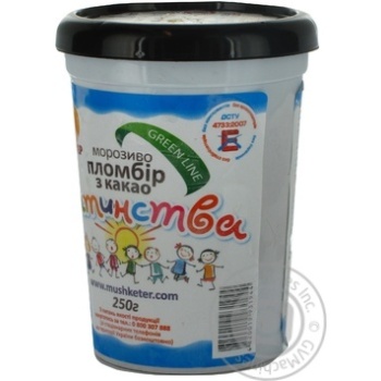 Ice-cream Mushketer Childhood ice cream with cocoa frozen 250g plastic cup Ukraine - buy, prices for MegaMarket - photo 3