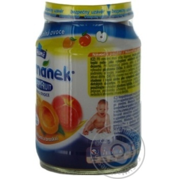 Puree Hame Hamanek Apple-Peach-Apricot for 4+ month old babies glass jar 190g Czech Republic - buy, prices for - photo 7
