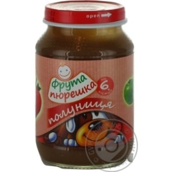 Puree Fruta Pureshka Strawberry for 6+ month old babies glass jar 190g Czech Republic - buy, prices for - photo 21