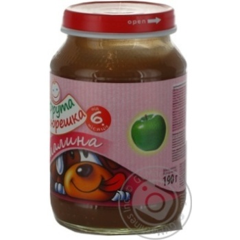 Puree Fruta Pureshka Raspberry for 6+ month old babies glass jar 190g Czech Republic - buy, prices for NOVUS - photo 2