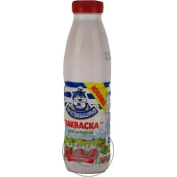 Milk starter Prostokvashino Bulgarian recipe strawberry 2.5% 450g plastic bottle Ukraine - buy, prices for NOVUS - photo 3