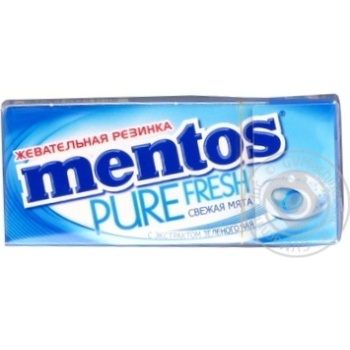 chewing gum mentos pure fresh mint 15g