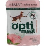 Optimeal Wet Food with Rabbit in White Sauce for Adult Cats 85g