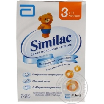 Dry milk drink Similak 3 without palm oil for 12+ months babies 350g - buy, prices for MegaMarket - photo 2