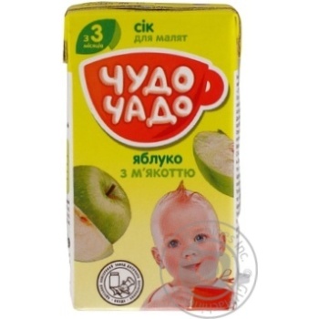 Juice Chudo-Chado apple with pulp and sugar for 3+ months babies 125ml tetra pak Ukraine - buy, prices for - photo 13