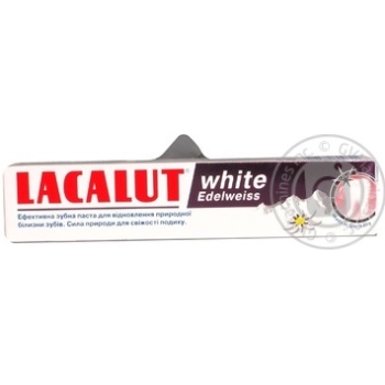 Зубна паста Lacalut White Едельвейс 75мл купити, ціни на МегаМаркет - фото 6