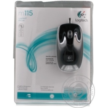 Миша Logitech USB Optical M115 NB BLACK - купити, ціни на - фото 1