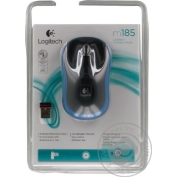 Мишка Logitech Wireless Mouse M185 Blue,EER2 Синій - купити, ціни на - фото 1