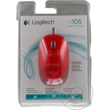 Мишка Logitech M105 Червоний - купить, цены на - фото 1