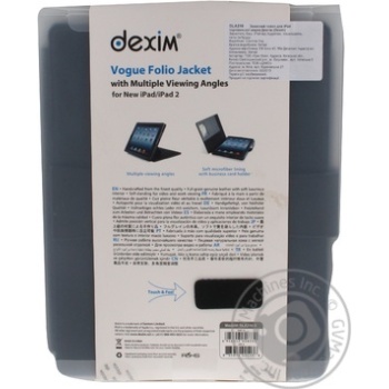 Чохол Dexim для iPad3 чорний 2,5*21*27 DLA 216-B - купити, ціни на - фото 3