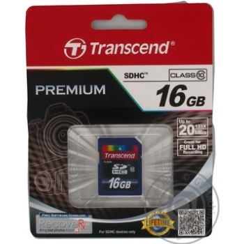 Карта пам'ятi Transcend SDHC 16GB - купити, ціни на - фото 2