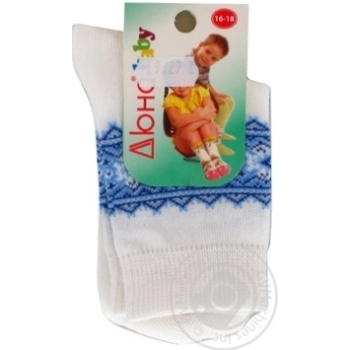 Шкарпетки Дюна дитячі білі 16-18р - купити, ціни на - фото 1