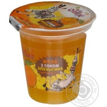 Jelly Jolino kids orange 130g plastic cup Ukraine