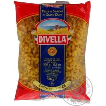 Макарони Divella Chifferini Lisci 48 500г х24 купити, ціни на МегаМаркет - фото 2