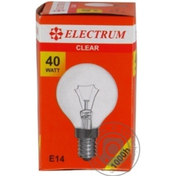 Лампа сферична прозора Electrum 40W E14 A-IB-0036 - купити, ціни на - фото 1