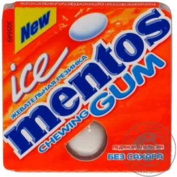 Жувальна гумка Mentos зі смаком апельсина і м’яти 12,9г купити, ціни на МегаМаркет - фото 3