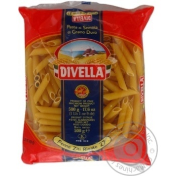 Макаронні вироби Divella Penne Ziti Rigate №27 500г купити, ціни на МегаМаркет - фото 2