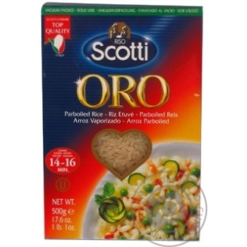 Рис Рісо Скотті Оро довгозернистий пропарений 500г Італія - купити, ціни на - фото 1