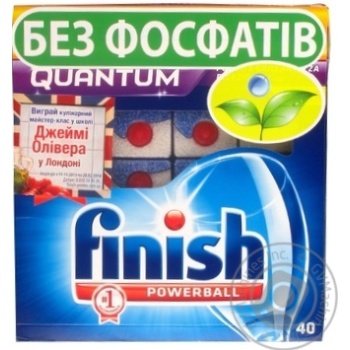 Dishwasher detergent Finish Quantum phosphate-free 40pcs Poland - buy, prices for NOVUS - photo 2