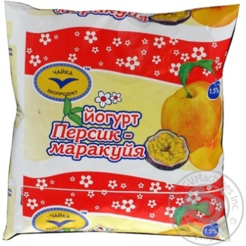 Yogurt Chayka peach-passion fruit 1.5% 500g sachet Ukraine - buy, prices for - photo 1