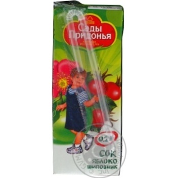 Reconstituted clarified sterilized sugar-free juice Sady Pridonia apples and dog-rose for 6+ months babies tetra pak 200ml Russia - buy, prices for - photo 10