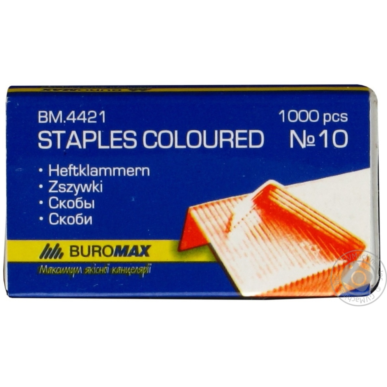 

Скоби BuroMax №10 1000 шт. кольор. BM.4421
