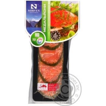 Medallion atlantic salmon Norven dill 120g vacuum packing Ukraine - buy, prices for NOVUS - photo 1