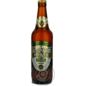 beer rogan golden malt 5% 500ml glass bottle Ukraine