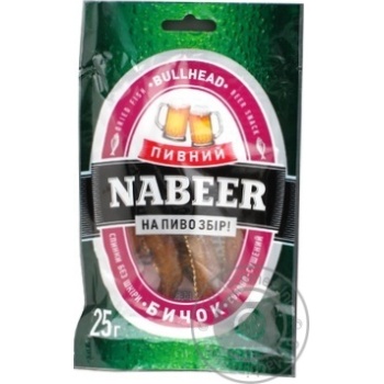 Бычок Nabeer Пивной солено-сушеный 25г купить, цены на МегаМаркет - фото 1