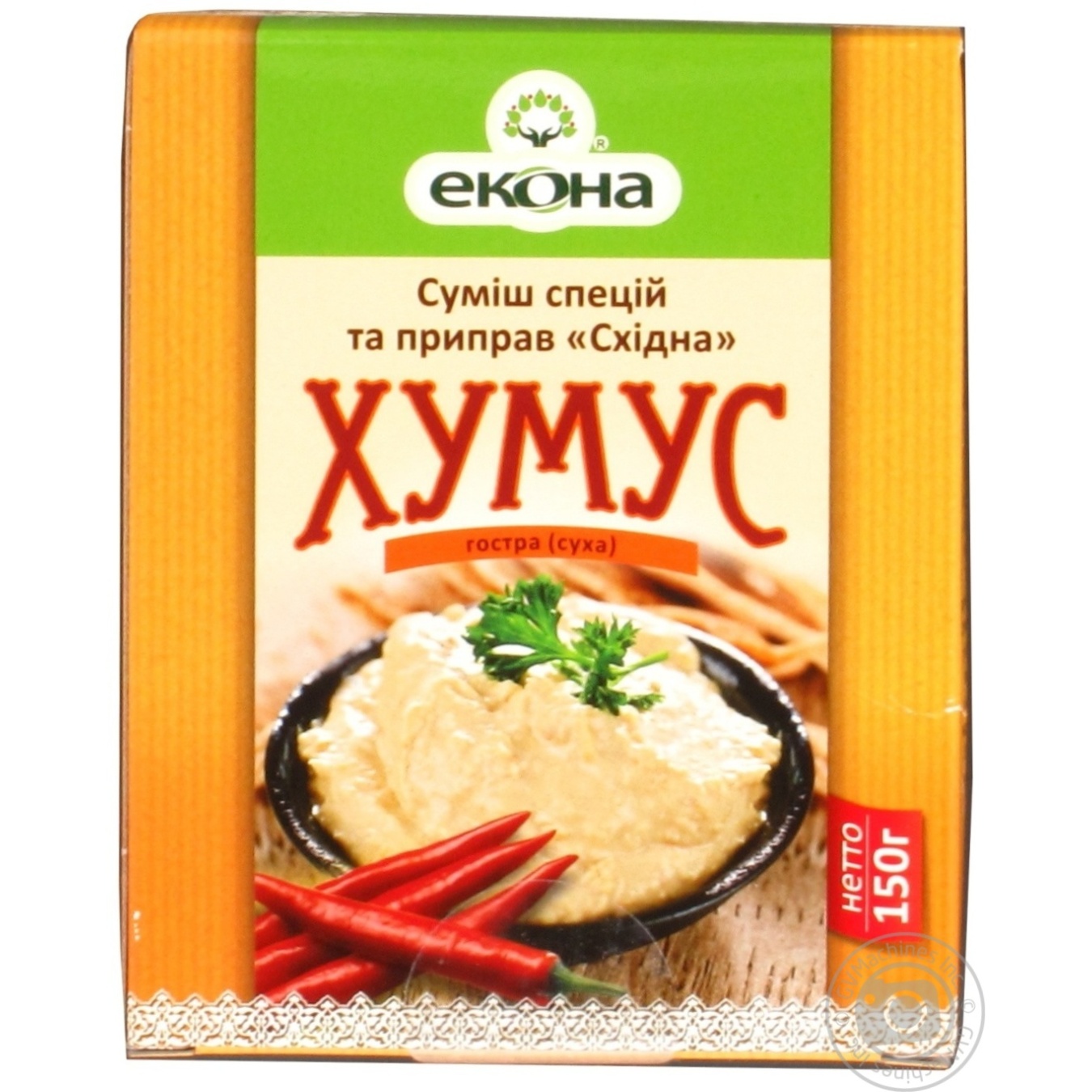 

Смесь специй Экона Хумус сухая острая 150г