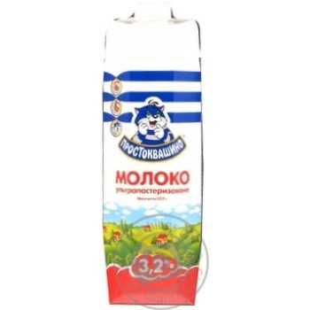 Ultrapasteurized milk Prostokvashino 3.2% 1027ml tetra pak Ukraine