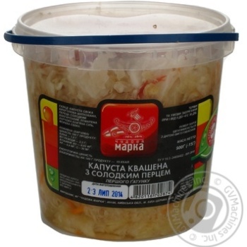 Салат Чудова марка Капуста квашеная со сладким перцем 900г купить, цены на МегаМаркет - фото 1