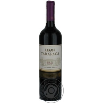 Wine shiraz Tarapaca red dry 14% 750ml glass bottle Chili - buy, prices for MegaMarket - photo 1