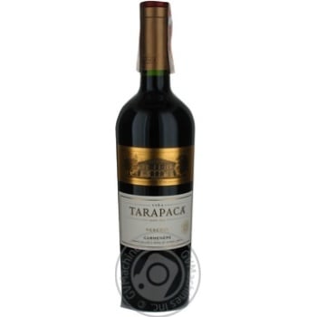 Вино Tarapaca Carmenere Reserva червоне сухе 0.75л купити, ціни на МегаМаркет - фото 1